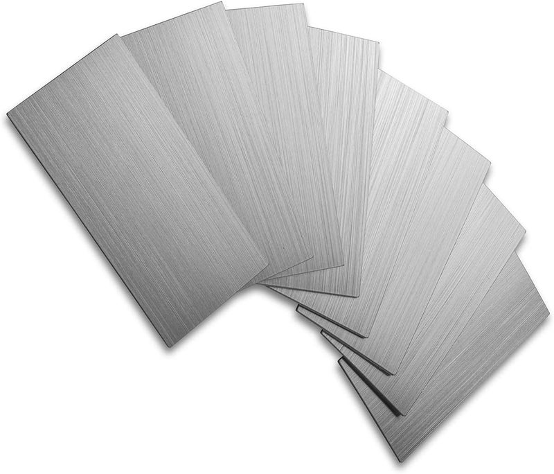 AULIGET 100 Piece Peel and Stick Backsplash Metal Tile, 3" x 6" Stick on Tiles for Backsplash Kitchen, Bathroom, Laundry Room, Camper, Fireplace - Image 1