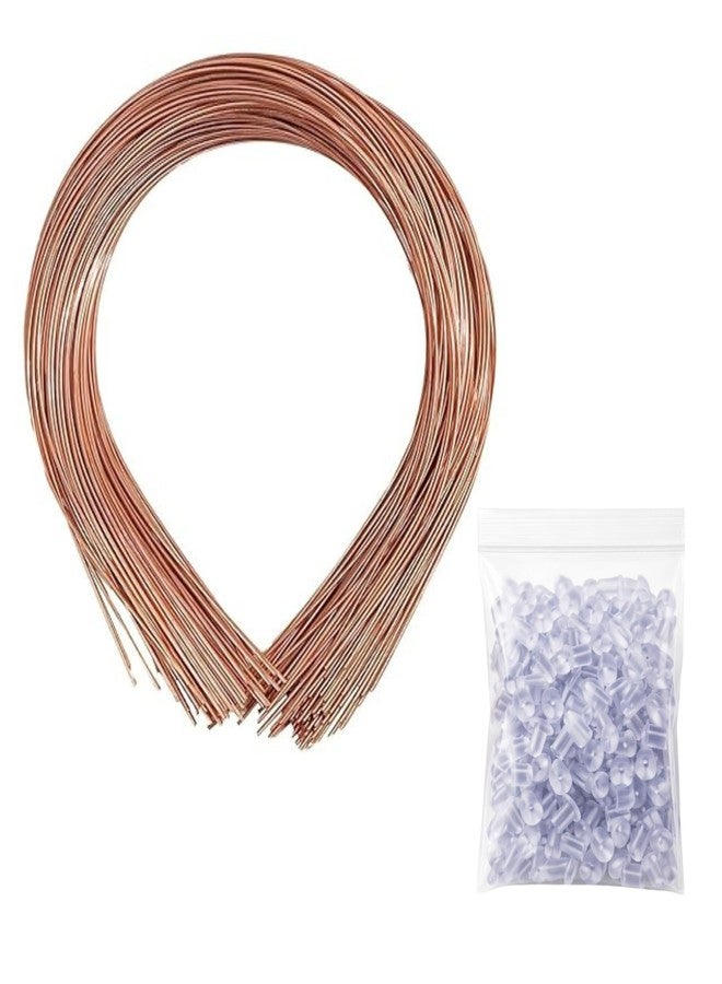 Ambitieux 50 Metal Hairbands + 100 Silicone Soft Cones Combo Pack - DIY Craft Hair Accessories, Flexible Copper Wire Headband Bases with Silicone Covers for Decoration, Beading & Comfortable - Image 1
