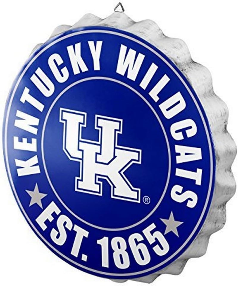 NCAA Team Logo Metal Bottle Cap Hanging Wall Sign