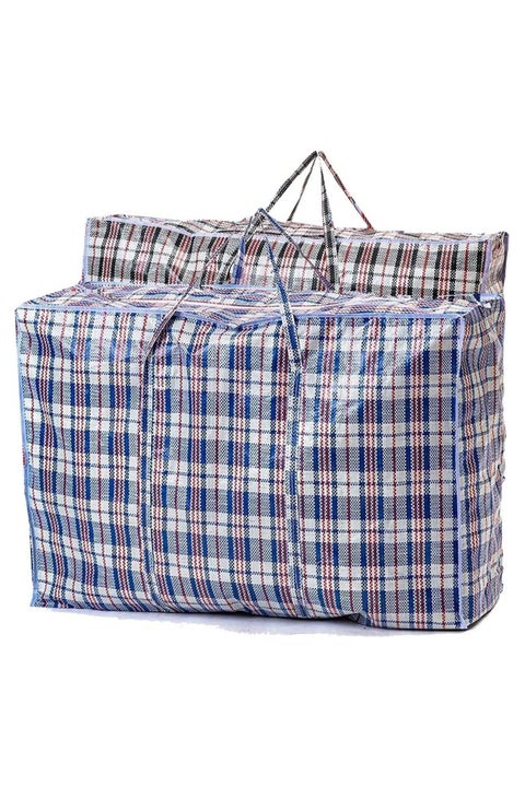 Laundry Bags With Zip & Handle, 2 Pack Heavy Duty Reusable Storage Bag For Clothes Moving House Grocery Shopping Bag. Small -55 x 50 x 30 cm