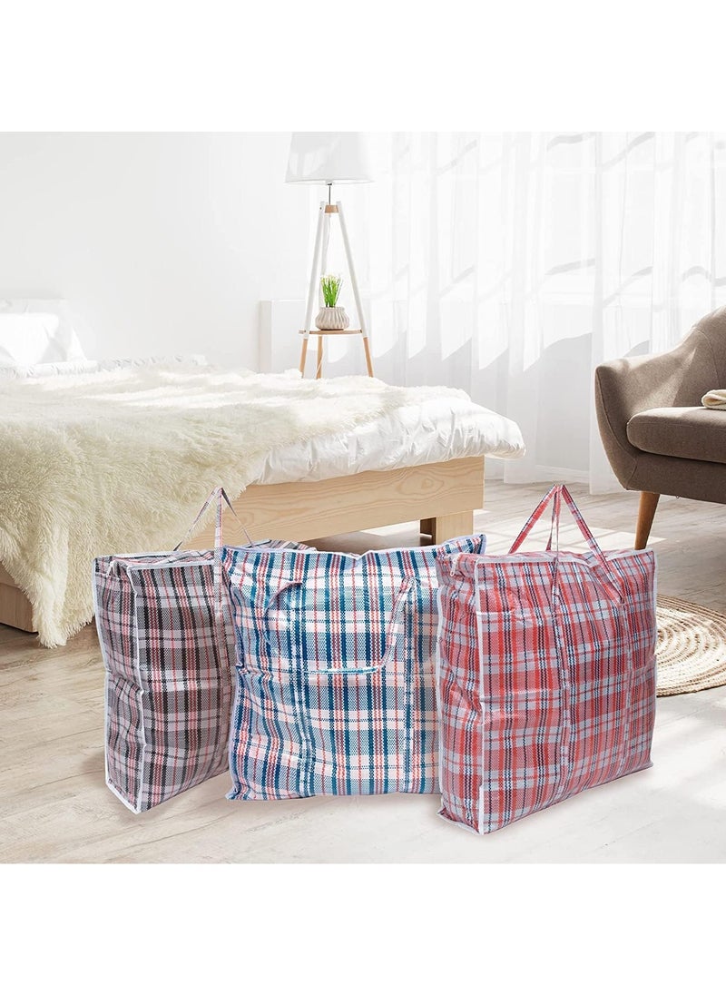 MARKQ - Laundry Bags With Zip & Handle, 2 Pack Heavy Duty Reusable Storage Bag For Clothes Moving House Grocery Shopping Bag. Small -55 x 50 x 30 cm - Image 1