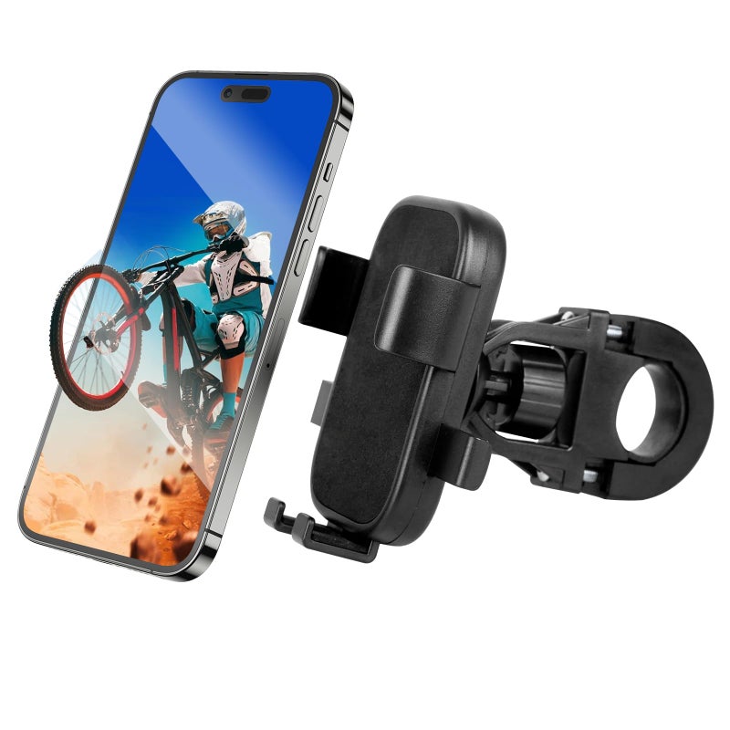 Mechrig Motorcycle Phone MountBike Phone Holder Bicycle Handlebar Cell Phone Mount Smartphone Holder Mount 360 Adjustable One Hand Operation Bike Accessories Handlebar Phone Clip Holder 94001 - Image 3