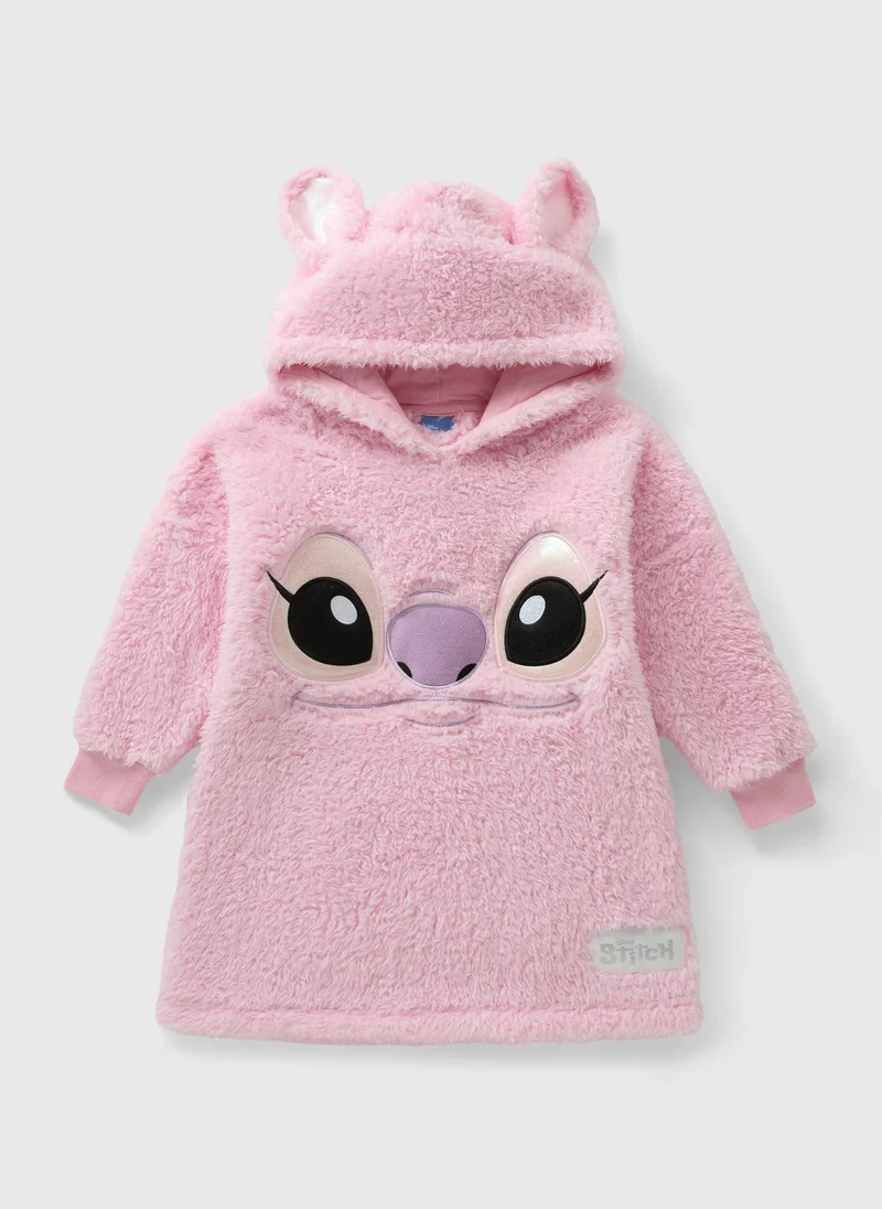 ماتلان Disney Girls Pink Angel Snuggle Hoodie