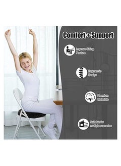 SYOSI Memory Foam Seat Cushion, Massage Seat Cushion, Anti Hemorrhoids Cushion, Hip Push Up, Yoga Orthopedic, Comfort Foam Tailbone Pillow, Car Office Chair Seat Cushion Pad (BLACK)  - Image 2