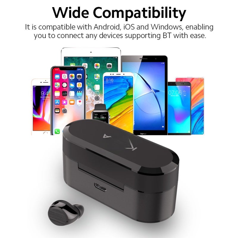 KONKA Wireless Earbuds Touch Control BT 5.0 - Long Battery Auto Reconnection for Music Listening Phone Calls - Image 3