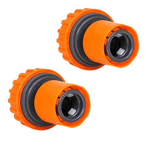 HOKIPO Plastic 1/2" Tap Adapter And 3/4" Garden Water Hose Pipe Quick Connector Set Of 2 (AR-3712+1691), 8 X 5 Cm - Image 1