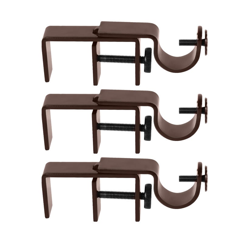 INSFITY Outside Mounted Blinds Curtain Rod Bracket (Only Fit for 1.3-2 inches Rectangle Headrail) No Drill No Tools Required - Image 1
