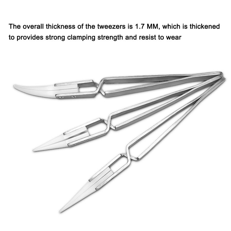 Stainless Steel Clamping Tool: Rustproof Wear-resistant High Hardness - Multi-purpose Precision Gripper for Gripping Small Electronic Components, Hair, Diamonds and Crystals - Image 5