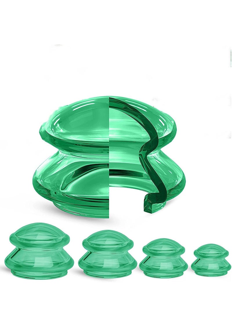 Cupping Therapy Sets Silicone Professional Studio and Home Use Set, Stronger Suction Best for Myofascial Massage, Muscle, Nerve, Joint Pain Relief, Chinese - Image 1