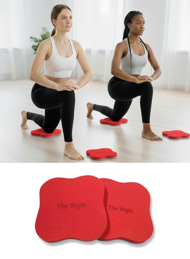 The Yogis وسادة يوغي للركبة والمرفق | مصنوعة من مادة إسفنجية TPE عالية الكثافة | وسادة إضافية | دعم للركبتين واليدين والمرفقين | مناسبة لتمارين البلانك، والضغط، واليوغا، والبيلاتس، والتمارين الرياضية (قطعة رقم 2) - Image 1
