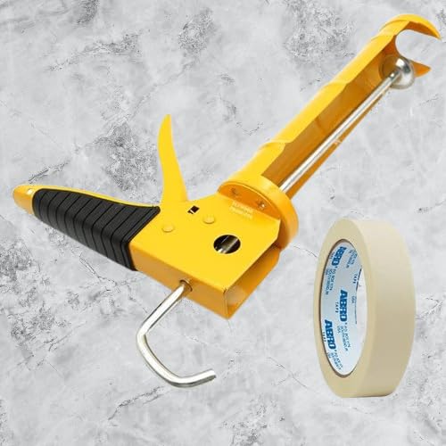 Nadeems World Professional Silicone Sealant Gun with Masking Tape 300ml Capacity 2 Nozzles Yellow and Black pack of 1 - Image 1