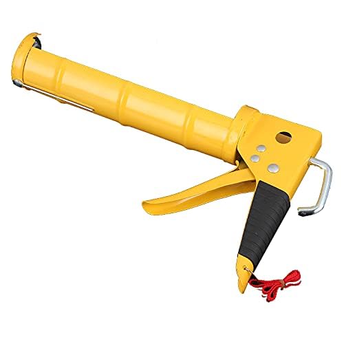 Nadeems World Professional Silicone Sealant Gun with Masking Tape 300ml Capacity 2 Nozzles Yellow and Black pack of 1 - Image 4