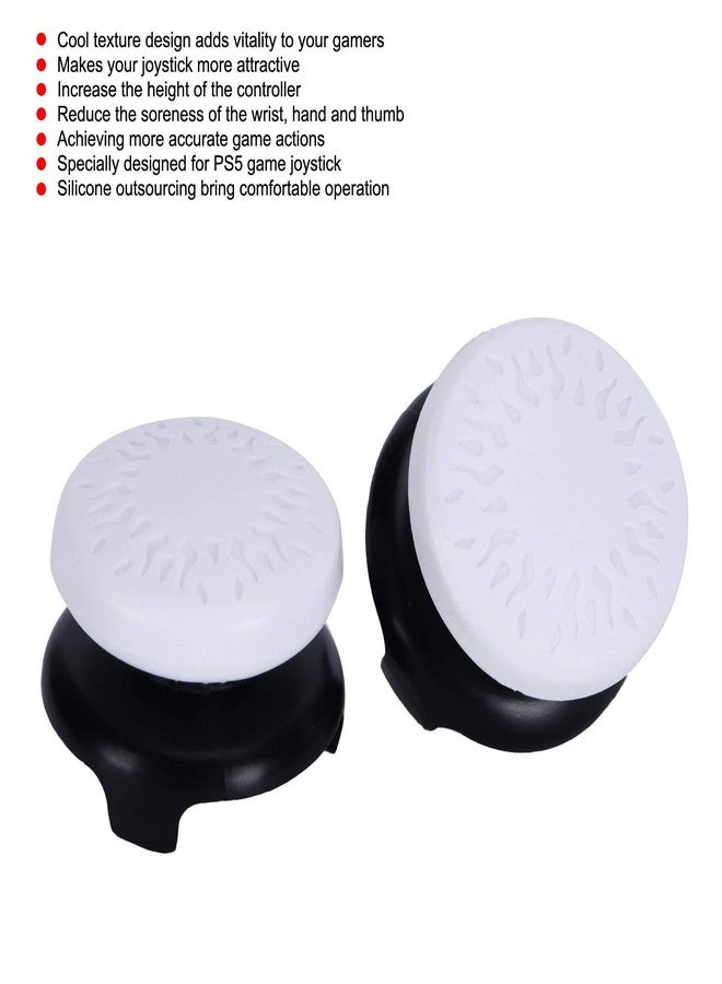 Heayzoki 2Pcs Joystick Grip for Controller,Thumbstick Soft Silicone Cover Grip Stick Joystick Controller Gamepad Key,Thumb Grip Cover,Replacement Thumb Grips(White) - Image 2