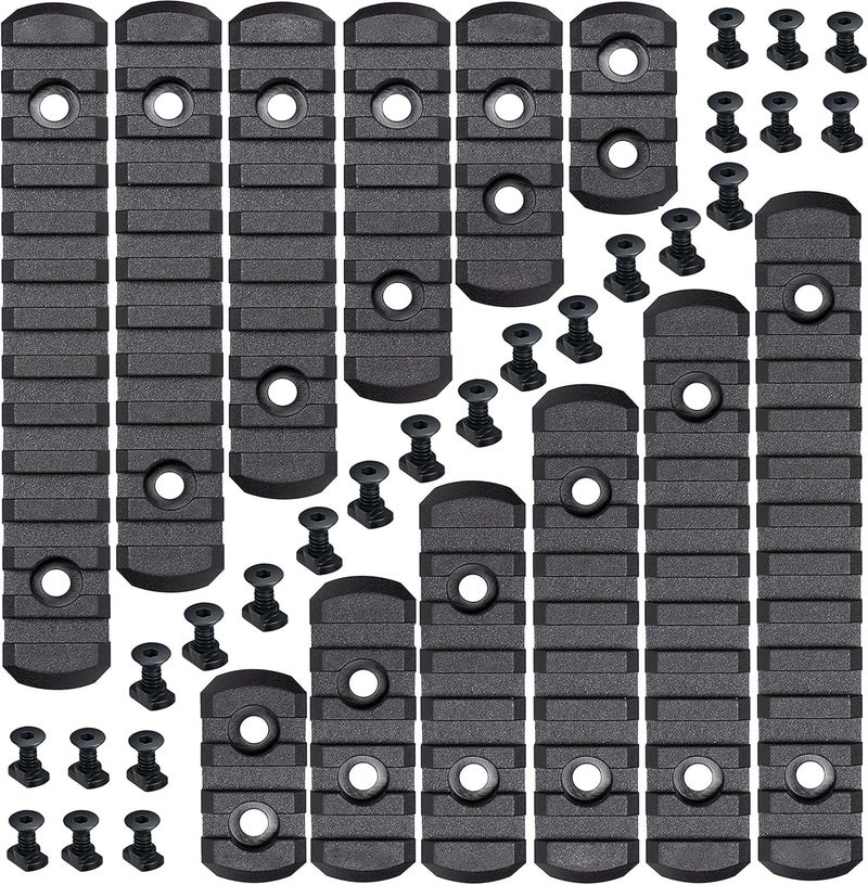 CRUSHUNT 12 Pack Single Picatinny Rail 3 3 5 5 7 7 9 9 11 11 13 13 Slots Polymer Black - Image 5