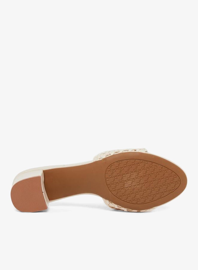 Styli Women Beige Woven Low Heel Mules - Image 5