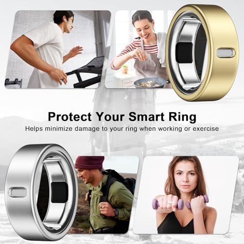 Vigamen 8 Pack Cover Compatible with Oura Ring Gen 4/Oura Ring Gen 3 Horizon/Heritage,Charging Derectly,Matte Texture Wear-Resistant Anti-Scratch TPU Protector for Oura Rings Women Men（A,Size 8 - Image 5