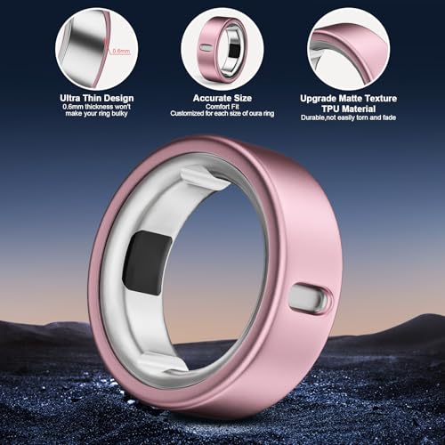 Vigamen 8 Pack Cover Compatible with Oura Ring Gen 4/Oura Ring Gen 3 Horizon/Heritage,Charging Derectly,Matte Texture Wear-Resistant Anti-Scratch TPU Protector for Oura Rings Women Men（A,Size 8 - Image 2