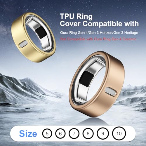 Vigamen 8 Pack Cover Compatible with Oura Ring Gen 4/Oura Ring Gen 3 Horizon/Heritage,Charging Derectly,Matte Texture Wear-Resistant Anti-Scratch TPU Protector for Oura Rings Women Men（A,Size 8 - Image 3