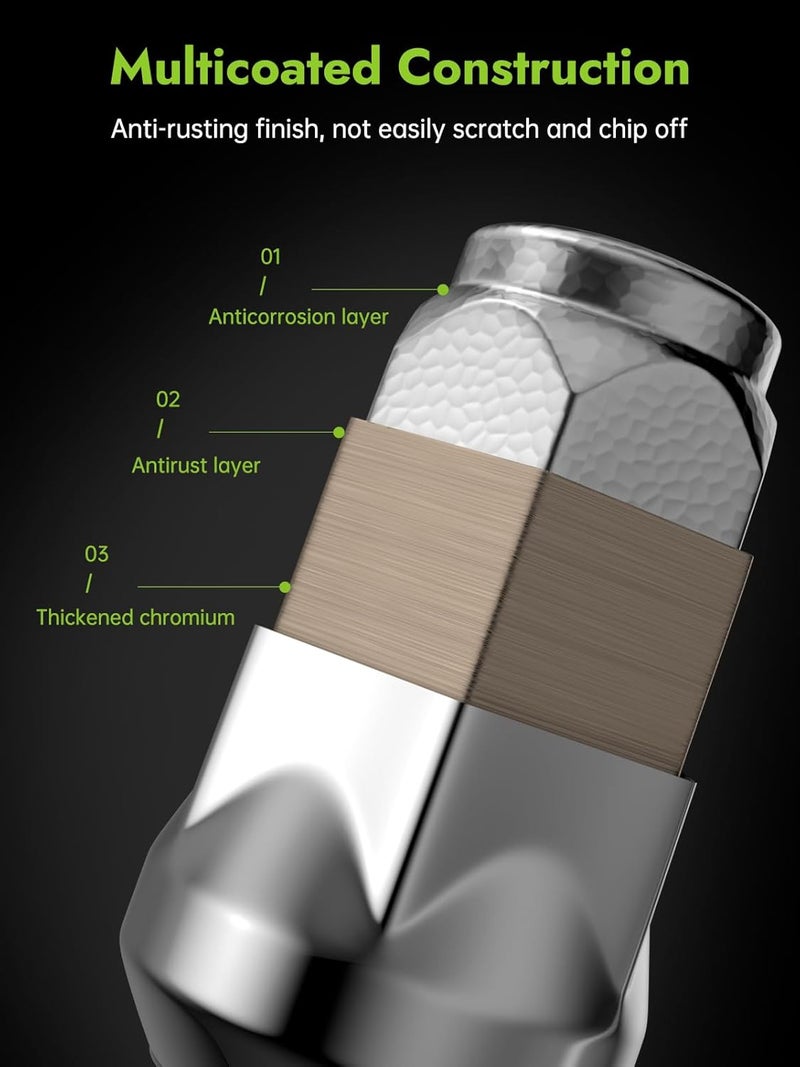 AUTOPTIM 32PCS Chrome Lug Nuts for Dodge Ram - Image 5