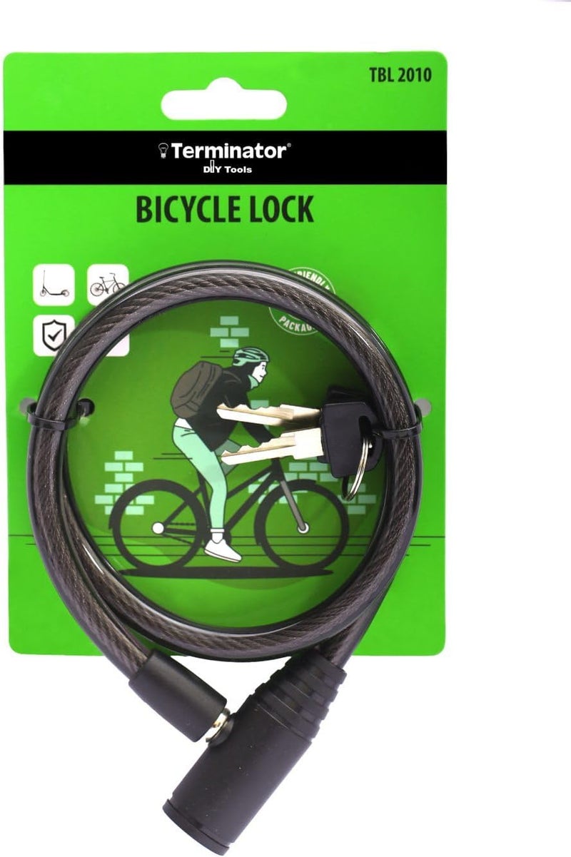 Terminator TBL 2010 Bicycle Lock with 2 Keys, 10 mm x 650 mm, Black - Image 2