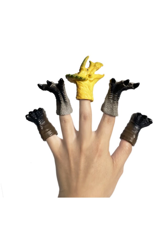 Simulation Dinosaur Finger Doll Toy Children Parent-Child Interactive Dinosaur Finger Doll Suit Tyrannosaurus Rex Model Toy