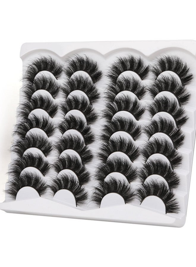 JIMIRE Mink Lashes Fluffy 20Mm Long Dramatic False Eyelashes Thick Full Volume Eye Lashes Pack 14 Pairs - Image 2