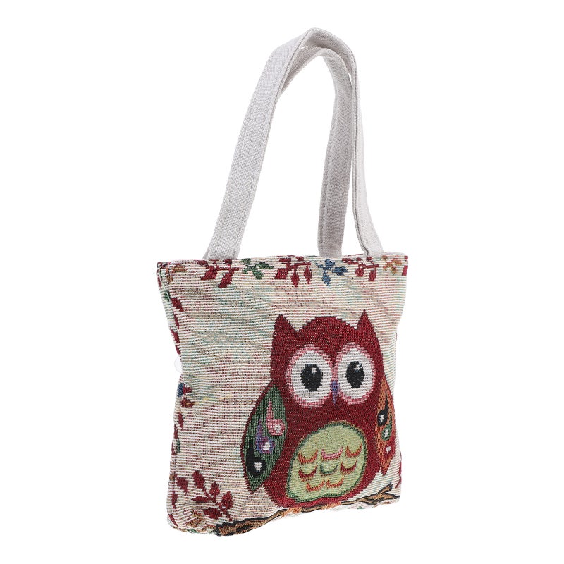 Tote Bags For Women With Zip Canvas Bag Ethnic Style Traveling Storage 21.00X21.00X6.00CM 1Pack - Image 4