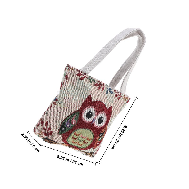 Tote Bags For Women With Zip Canvas Bag Ethnic Style Traveling Storage 21.00X21.00X6.00CM 1Pack - Image 2