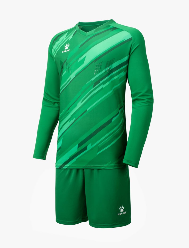 KELME Men's Soccer Goalie Jerseys,Padded Goalkeeper Kit,Youth Goalie Shirt and Pants with Socks Green Small - Image 4