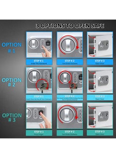 Large Safe Box Biometric Fingerprint, Digital Keypad and Key Lock, A4 Document Size Safety Locker for Home Office RBFPN30 (8kg, 30x38x30cm) White - pzsku/Z27629AC60125ED6F7E80Z/45/_/1724394885/77ab816f-f3e3-4a74-9b77-0194c7849ff6