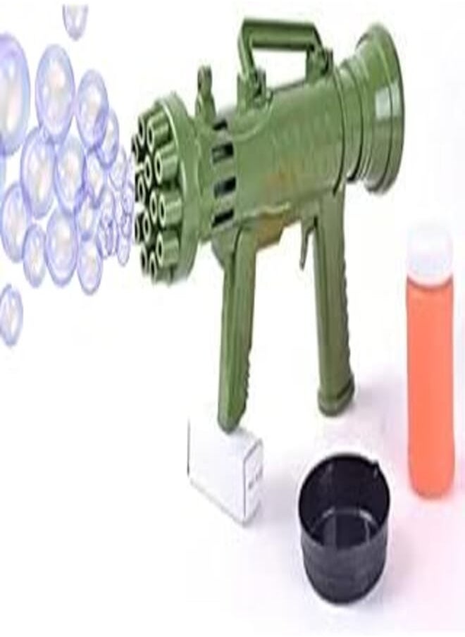 VikriDa VikriDA 14 Hole LED Lights Bubble Maker Machine Gatling Bubble Gun Party Outdoor Toy for Kids Red Toy Bubble Maker - Multicolor 