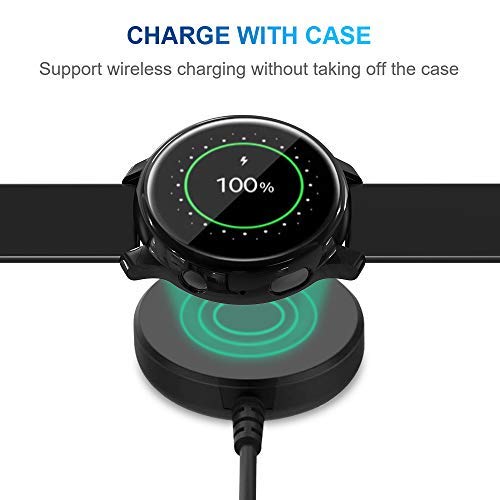 Tensea [2Pack] Tensea Compatible with Samsung Galaxy Watch Active 2 Screen Protector Case 44mm, Bumper Full Around Cover for Samsung Galaxy Watch Active2 44 (Black, 44mm) - Image 4