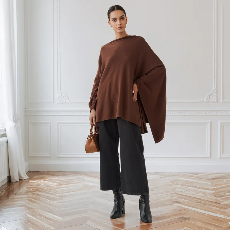 Iconic Iconic Cape Top with Long Sleeves