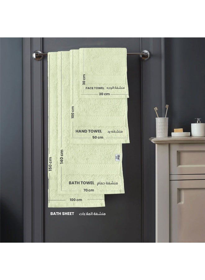Rest 1Pc Hand Towel 100% Cotton 50X100 Cm , 19X39 Inches Oversized Soft Mint Green Towel Soft And High Absorbent Super Soft Quality Towel  - Image 2