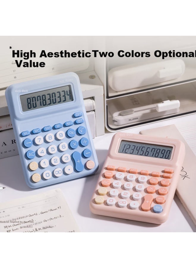 Deli Primary School Student Calculator For Grade 4, Mathematics Textbook Synchronization, Multi-function Office Accounting Calculator Te31 Pink - Image 3