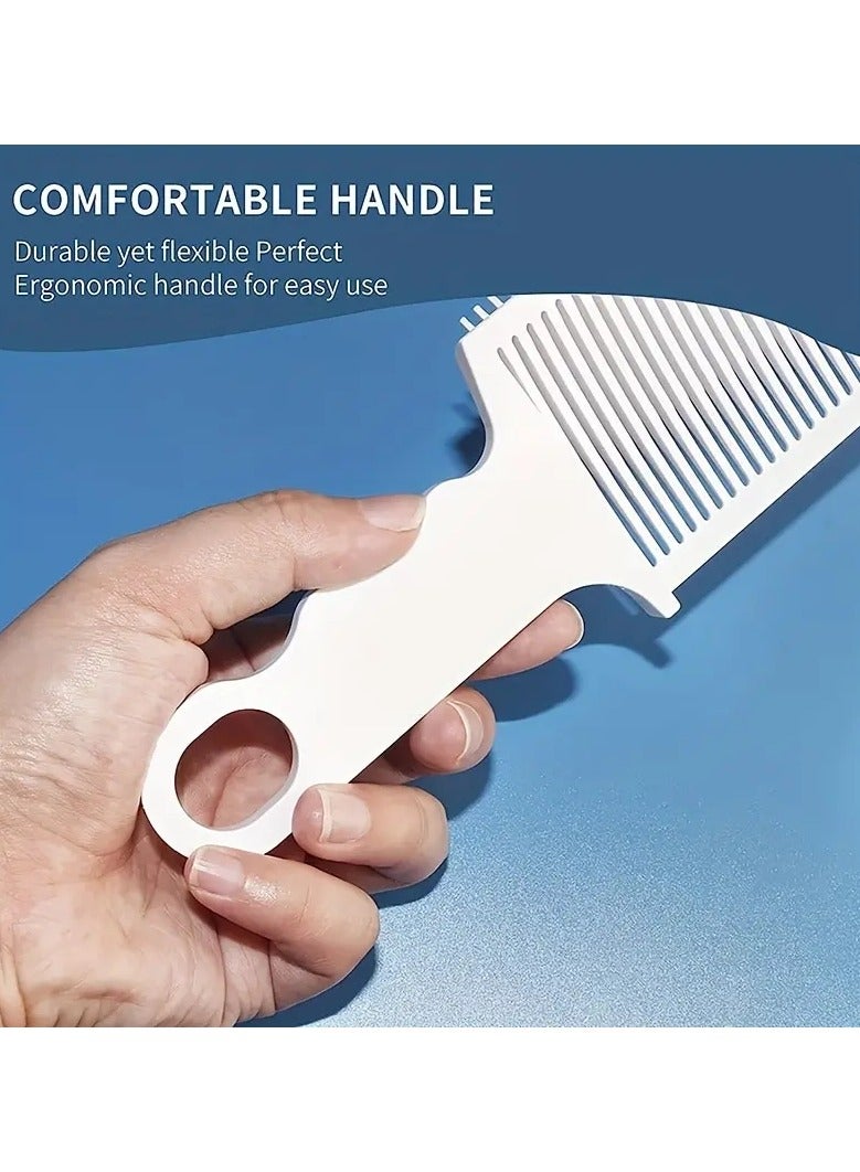 ORiTi 1pc Men's Oil Head Hairdressing Comb, Fading Comb Professional Barber Clipper Blending Flat Top Hair Cutting Comb - Image 5