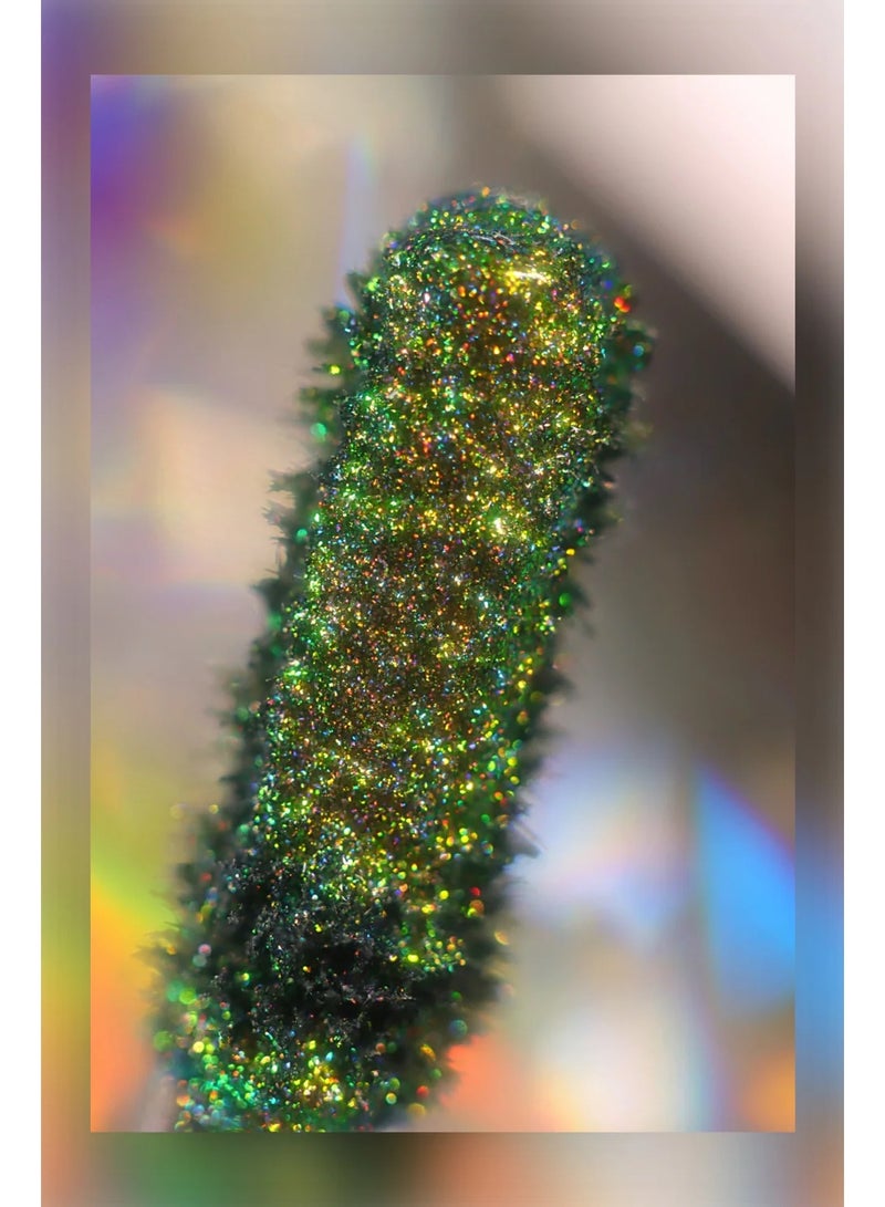 HOLOGRAPHIC MULTICHROME LIQUID GLITTER EYESHADOW - EMERELDA - Image 2