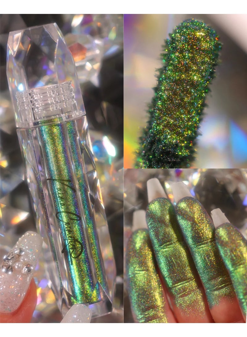 HOLOGRAPHIC MULTICHROME LIQUID GLITTER EYESHADOW - EMERELDA - Image 1