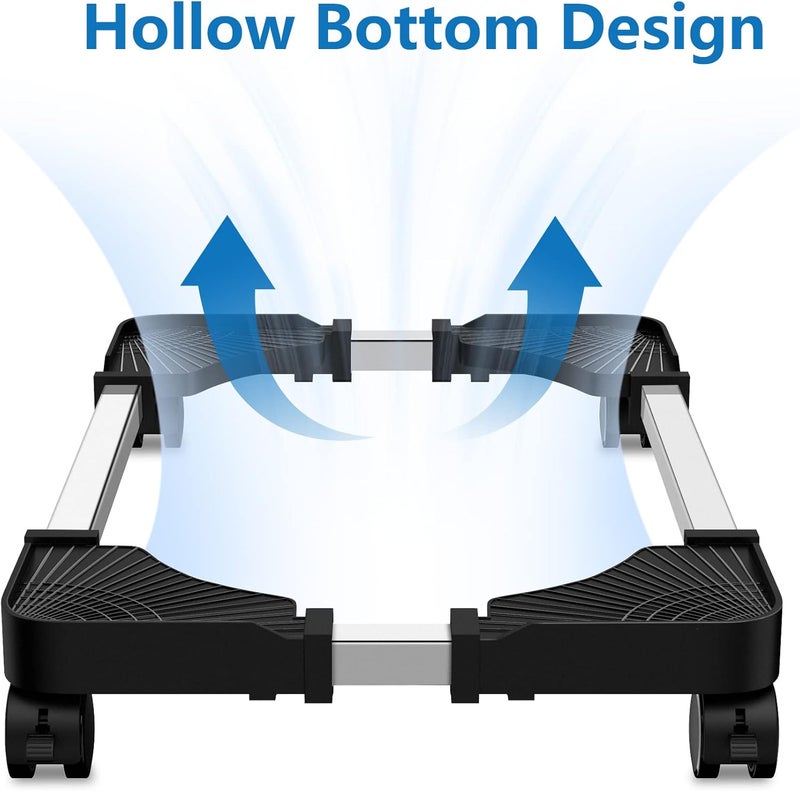 LABOBOLE Computer Tower Stand - Adjustable PC Stand for Most Desktop Towers - Elevate and Organize Your Desktop - Mobile CPU PC Holder Cart Riser Printer - Image 2