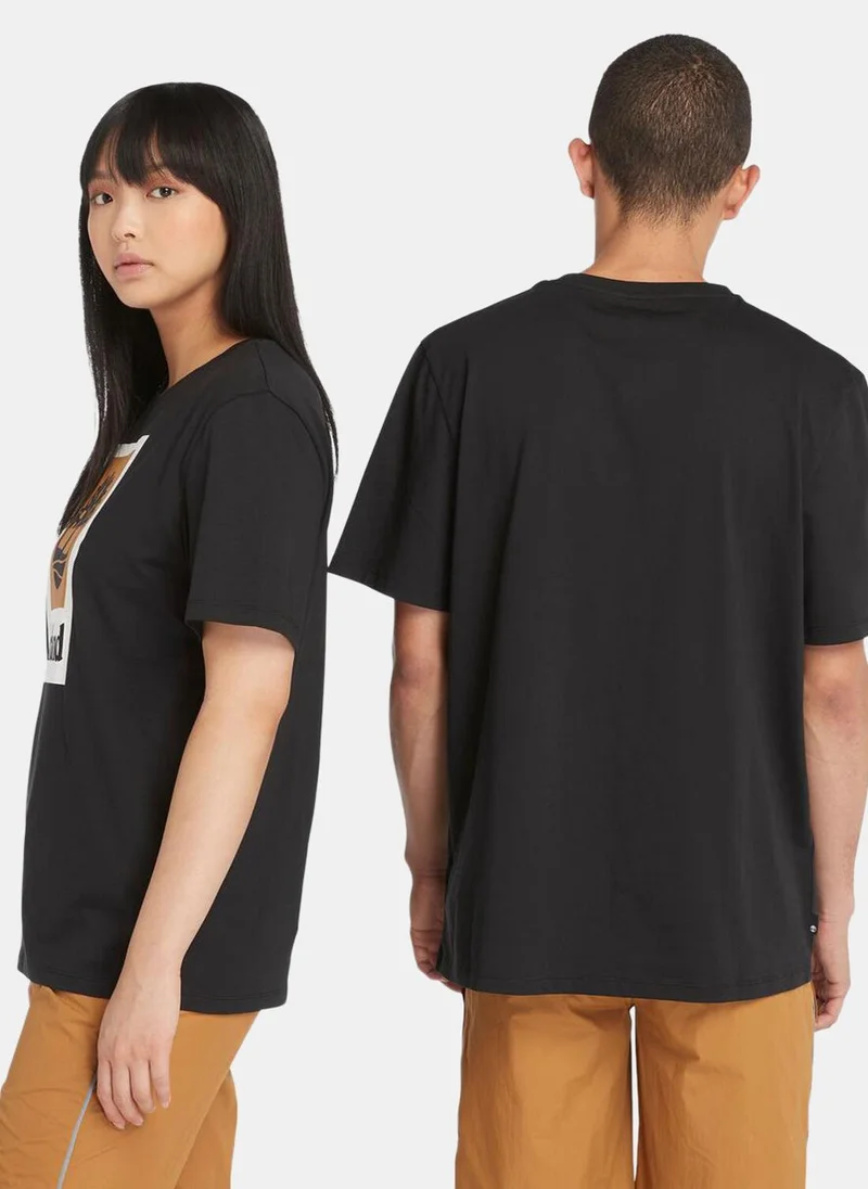 تمبرلاند Men's Square Stack Logo T-Shirt