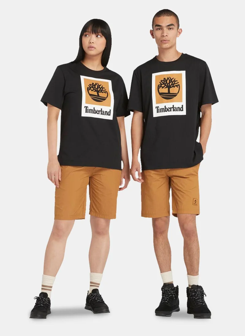 تمبرلاند Men's Square Stack Logo T-Shirt