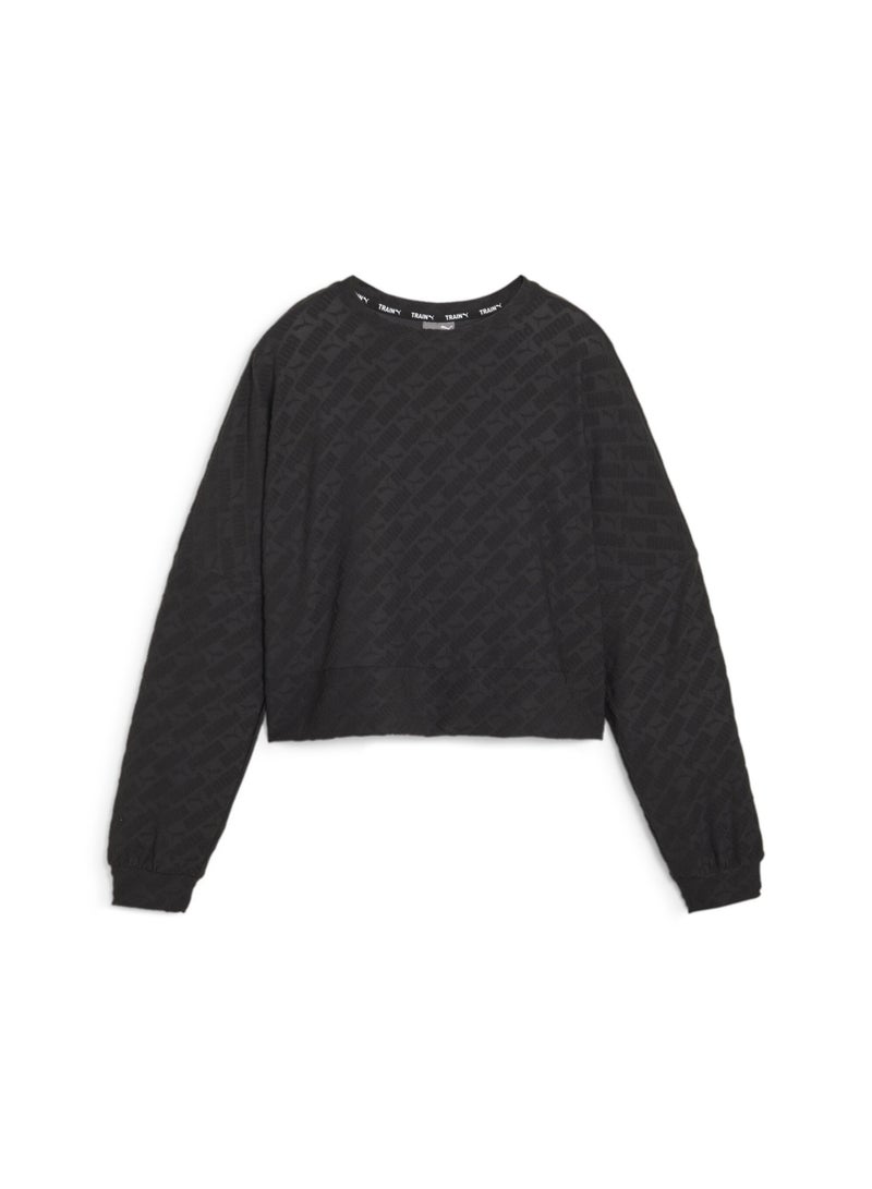 PUMA Womens Black Fleece Sweatshirt - Image 1
