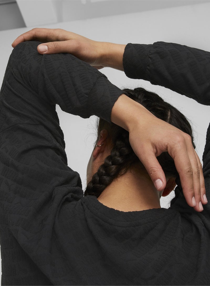 PUMA Womens Black Fleece Sweatshirt - Image 5