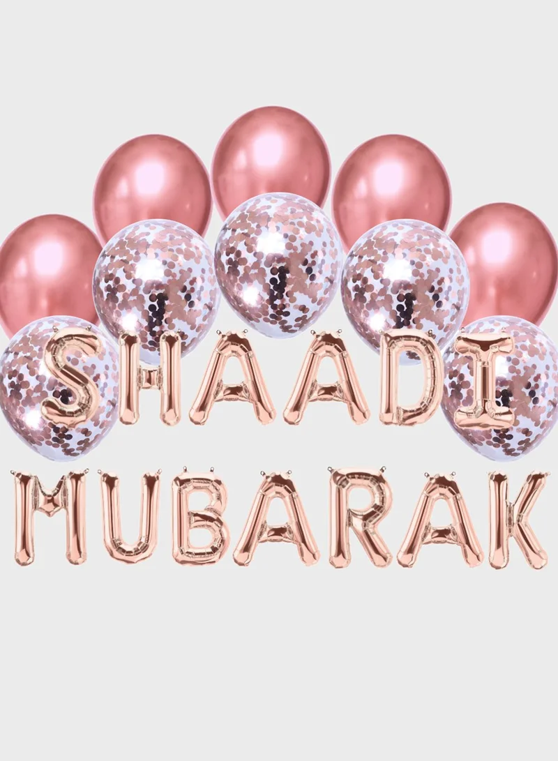 Peacock Supplies Shaadi Mubarak Balloon Bunting