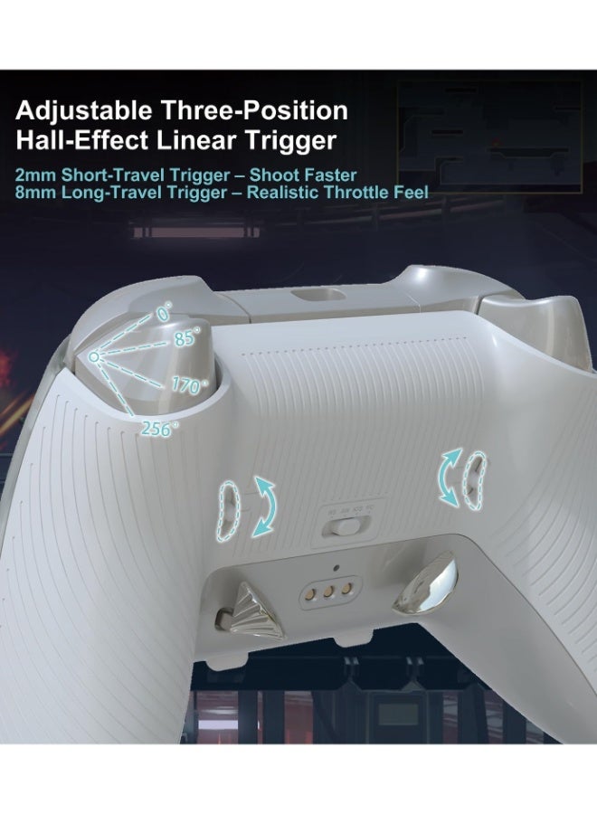 AOLION K20 PC Controller,Bluetooth Controller with Hall Triggers,Hall Joysticks,RGB Light,for PC/Switch/iOS/Android 1000mAh with Charging Dock. - Image 5