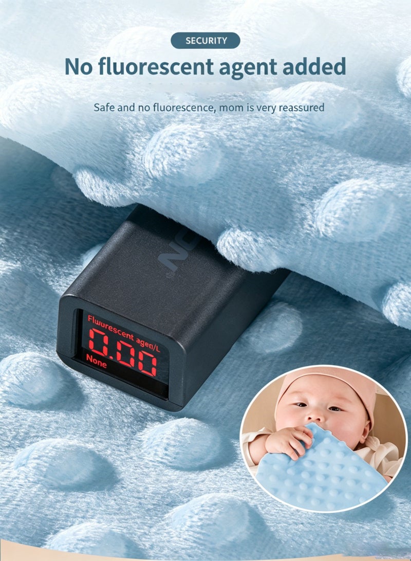 Bybeo Baby Lounger Nest for Newborn, Foldable Infant Lounger Set with Head Pillow & Leg Support Cushion, 3D Minky Dot Fabric, Breathable Double-Sided Baby Nest, Removable Washable Cover, Portable for Home Travel, Blue 96x45cm - Image 3
