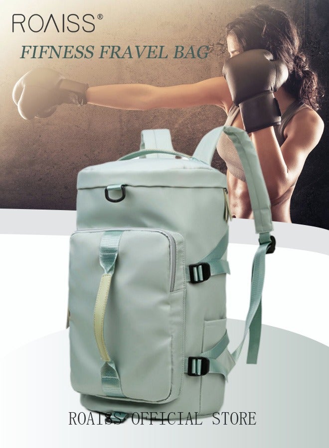 roaiss Multipurpose Gym Duffel Bag Sports Backpack Portable Waterproof Luggage Handbag Wet and Dry Separation Shoes Compartment Crossbody Bag for Women Yoga Travel  - Image 1