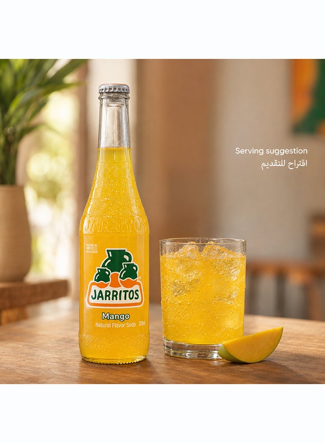 Jarritos Mango Flavour Mexican Carbonated Soft Drink Soda in Glass Bottles, Tropical Fruity Fizzy Refreshing Beverage, 370 ml Each, Made in Mexico Since 1950, Case Pack of 24 - Image 4