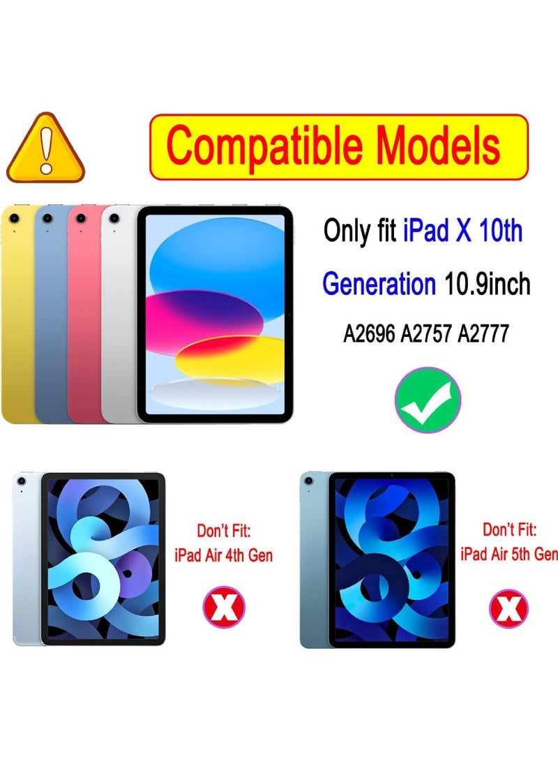 Captaintech For Apple iPad 10th Gen 10.9 inch 2022 with Magnetic Back Cover Smart Trackpad Backlit Keyboard Case for iPad 10th Generation Accessories - Image 2