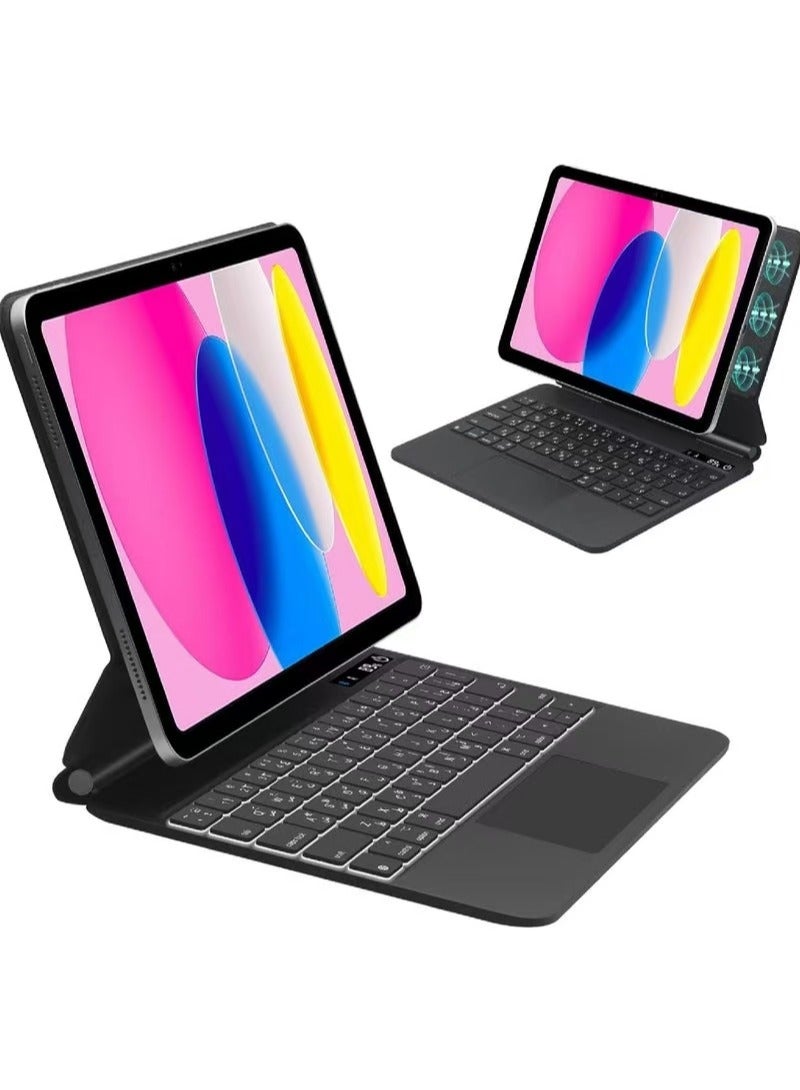 Captaintech For Apple iPad 10th Gen 10.9 inch 2022 with Magnetic Back Cover Smart Trackpad Backlit Keyboard Case for iPad 10th Generation Accessories - Image 1